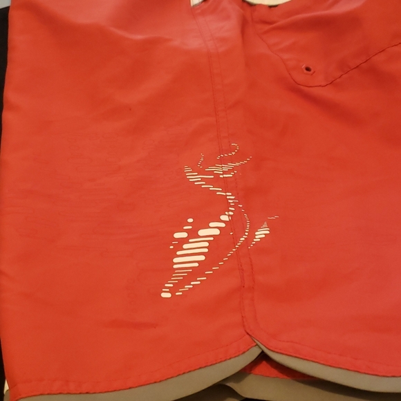 Seadoo Womens Lilypad Boardshorts in Red - Picture 4 of 6